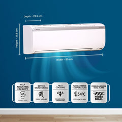 Daikin Premium Series 1 Ton 5 Star Inverter Split AC (FTKM35U, White)