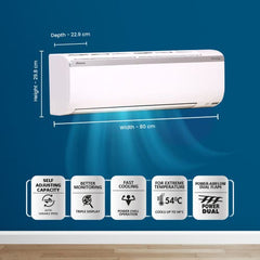 Daikin Premium Series 1 Ton 5 Star Inverter Split AC | 100% Copper | PM 2.5 Filter | Dew Clean Technology | Power Chill Operation | 5.2 ISEER (ATKM35UV)