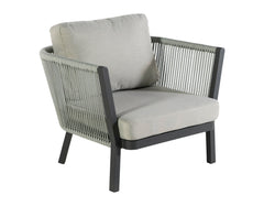 Montalti Outdoor Sofa Set 3 Seater, 2 Single seater and 1 Center Table (Grey) Braided & Rope