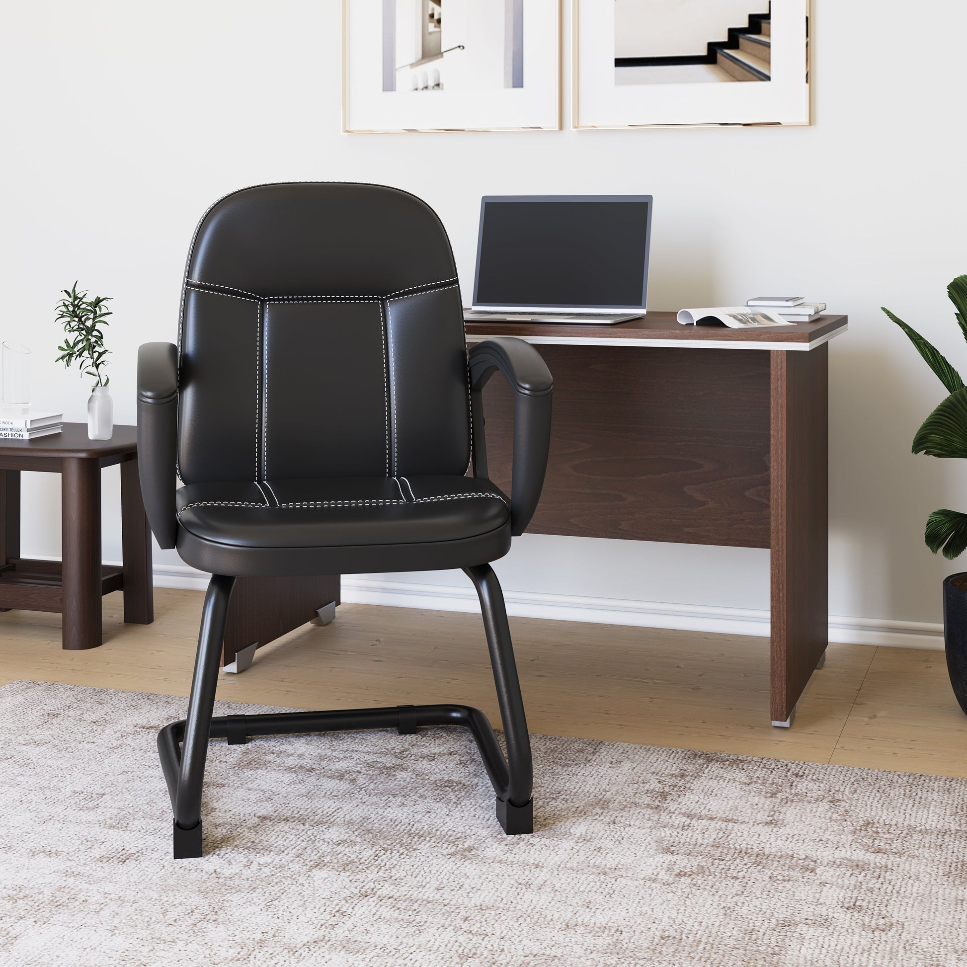 Nilkamal Mayor Visitor Chair (Black)