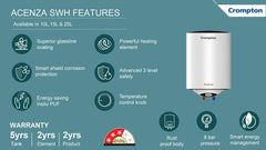 Crompton ASWH-4825 25 L Storage Water Geyser-2
