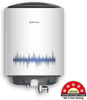 BAJAJ Shield Series New Shakti 10L 10 L Storage Water Geyser | with Free Pipes and Free Installation (White & Grey)