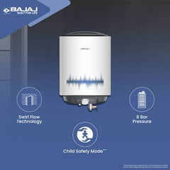 BAJAJ Shield Series New Shakti 10L 10 L Storage Water Geyser | with Free Pipes and Free Installation (White & Grey)