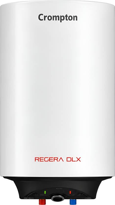 Crompton Regera DLX(ASWH-3815) Glasslined Anti Scale Element, Free Installation and Pipe 15 L Storage Water Geyser