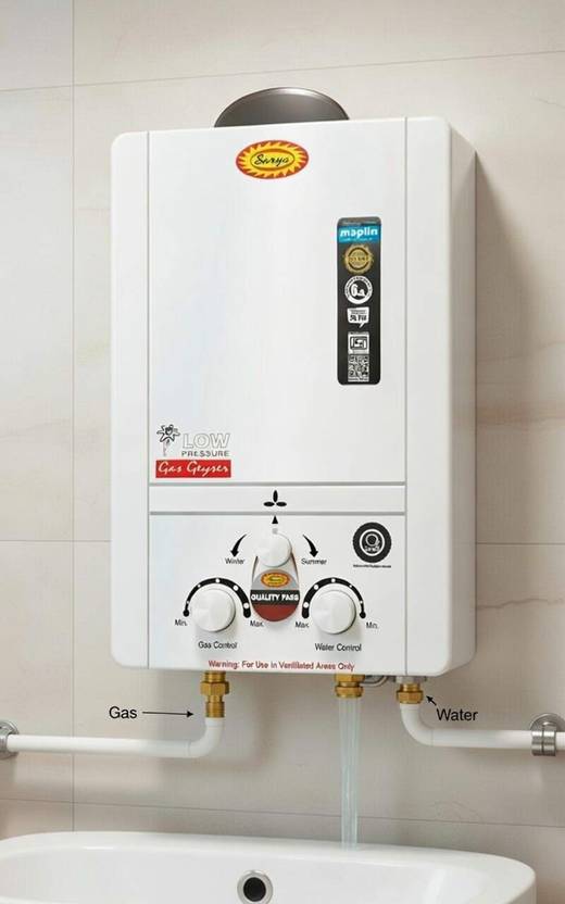 Surya 6L-Elegant 6.5 L Gas Water Geyser-2