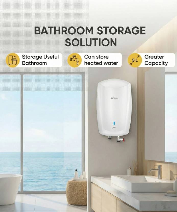 Havells GHWACAPWH005 5 L Instant Water Geyser-2