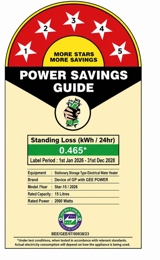 Geepower ECO-GL-2509-15 15 L Storage Water Geyser