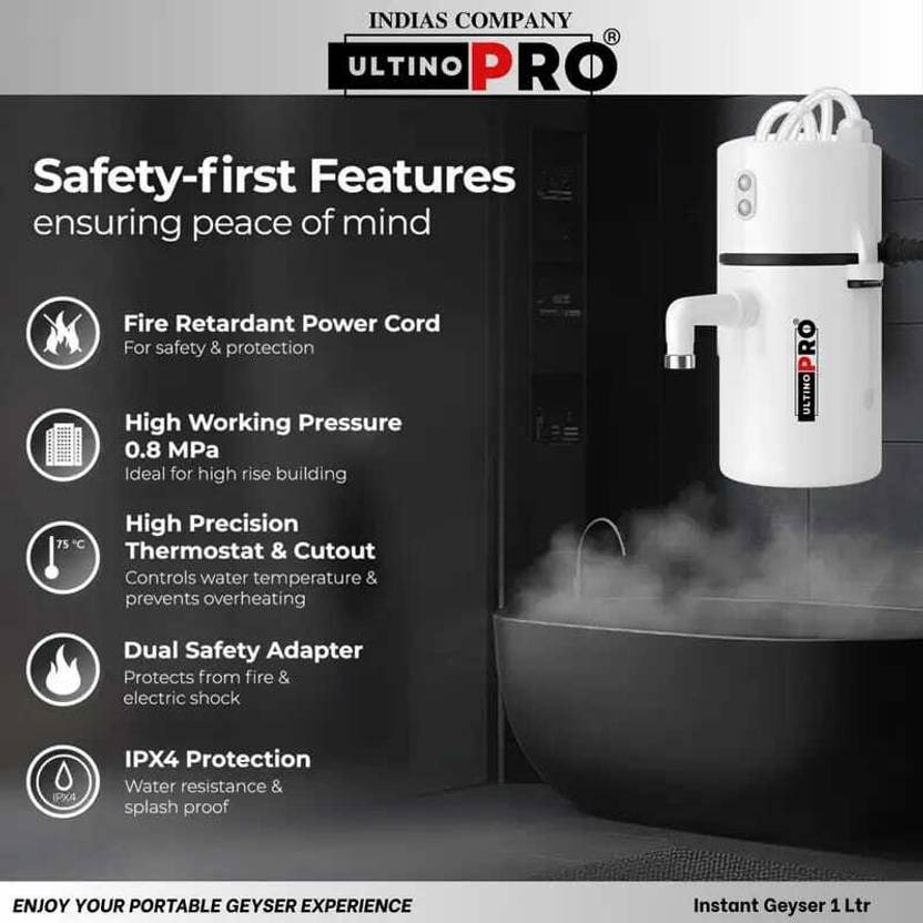 Ultinopro Water Geyser-39 1 L Instant Water Geyser