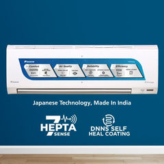 Daikin Premium Series 1.8 Ton 3 Star Inverter Split AC | 100% Copper | Titanium Apatite Air Purifying Filter | Coanda Airflow | Power Chill Operation (ATKL60U, White)
