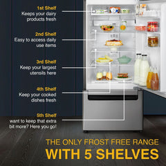Whirlpool Protton 215 Litres Frost Free Triple Door Refrigerator with 6th Sense ActiveFresh Technology (20807, Alpha Steel)