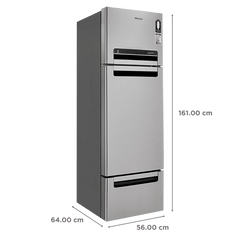 Whirlpool Protton 215 Litres Frost Free Triple Door Refrigerator with 6th Sense ActiveFresh Technology (20807, Alpha Steel)