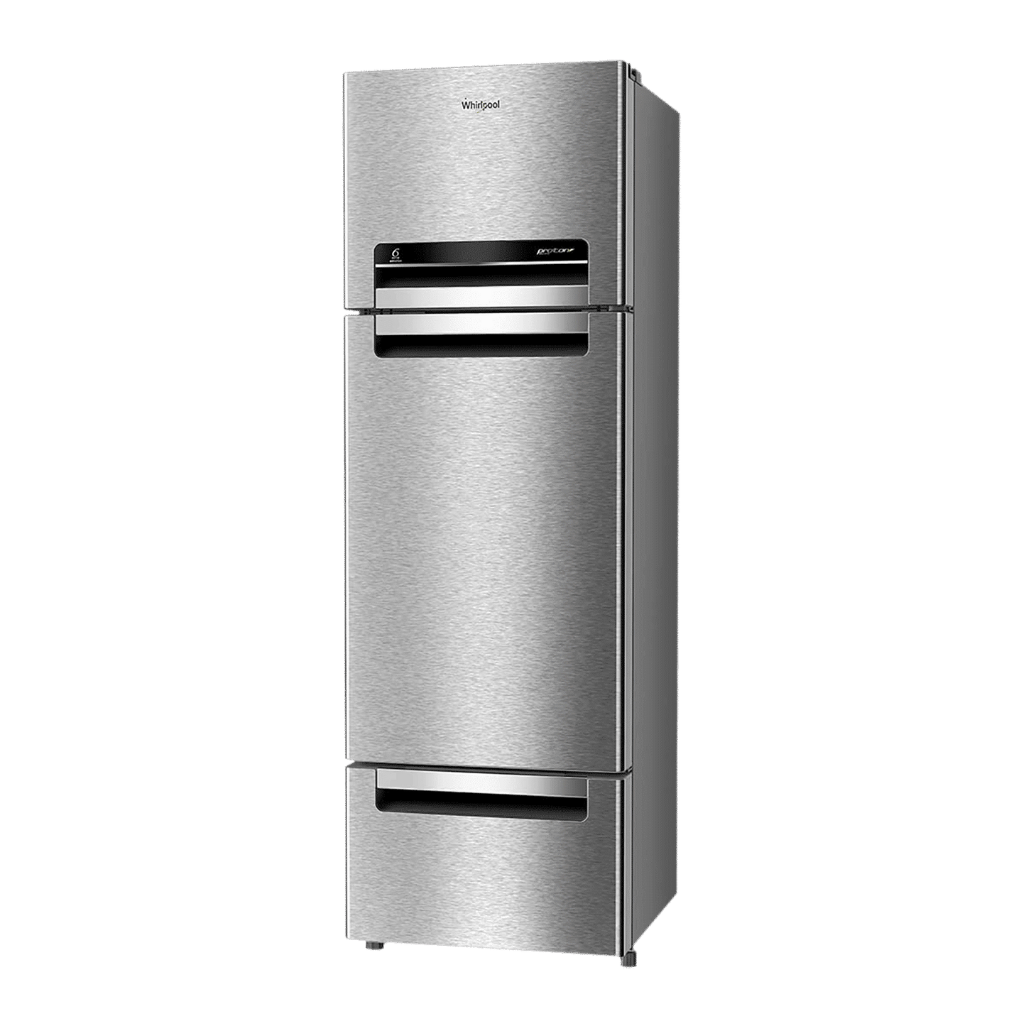 Whirlpool Protton 215 Litres Frost Free Triple Door Refrigerator with 6th Sense ActiveFresh Technology (20807, Alpha Steel)