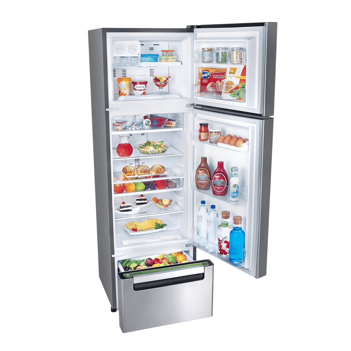Whirlpool Protton 215 Litres Frost Free Triple Door Refrigerator with 6th Sense ActiveFresh Technology (20807, Alpha Steel)