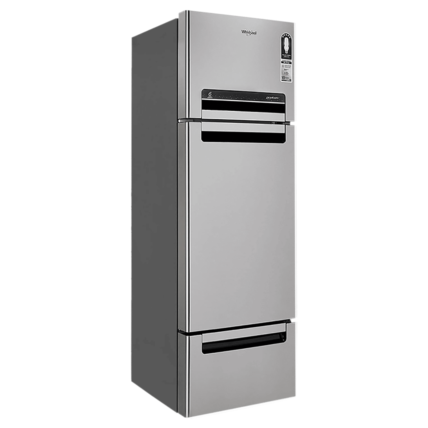 Whirlpool Protton 215 Litres Frost Free Triple Door Refrigerator with 6th Sense ActiveFresh Technology (20807, Alpha Steel)