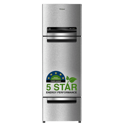 Whirlpool Protton 300 Litres Frost Free Triple Door Refrigerator with 6th Sense ActiveFresh Technology (20817, Alpha Steel)