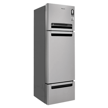 Whirlpool Protton 300 Litres Frost Free Triple Door Refrigerator with 6th Sense ActiveFresh Technology (20817, Alpha Steel)
