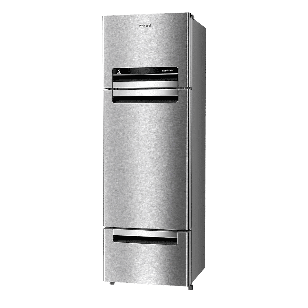 Whirlpool Protton 300 Litres Frost Free Triple Door Refrigerator with 6th Sense ActiveFresh Technology (20817, Alpha Steel)