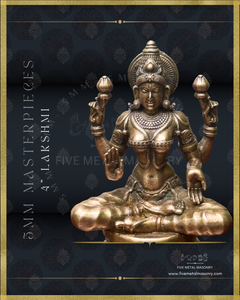 Lakshmi Panchaloha Bronze Icon - 4"-  Masterpieces Collection