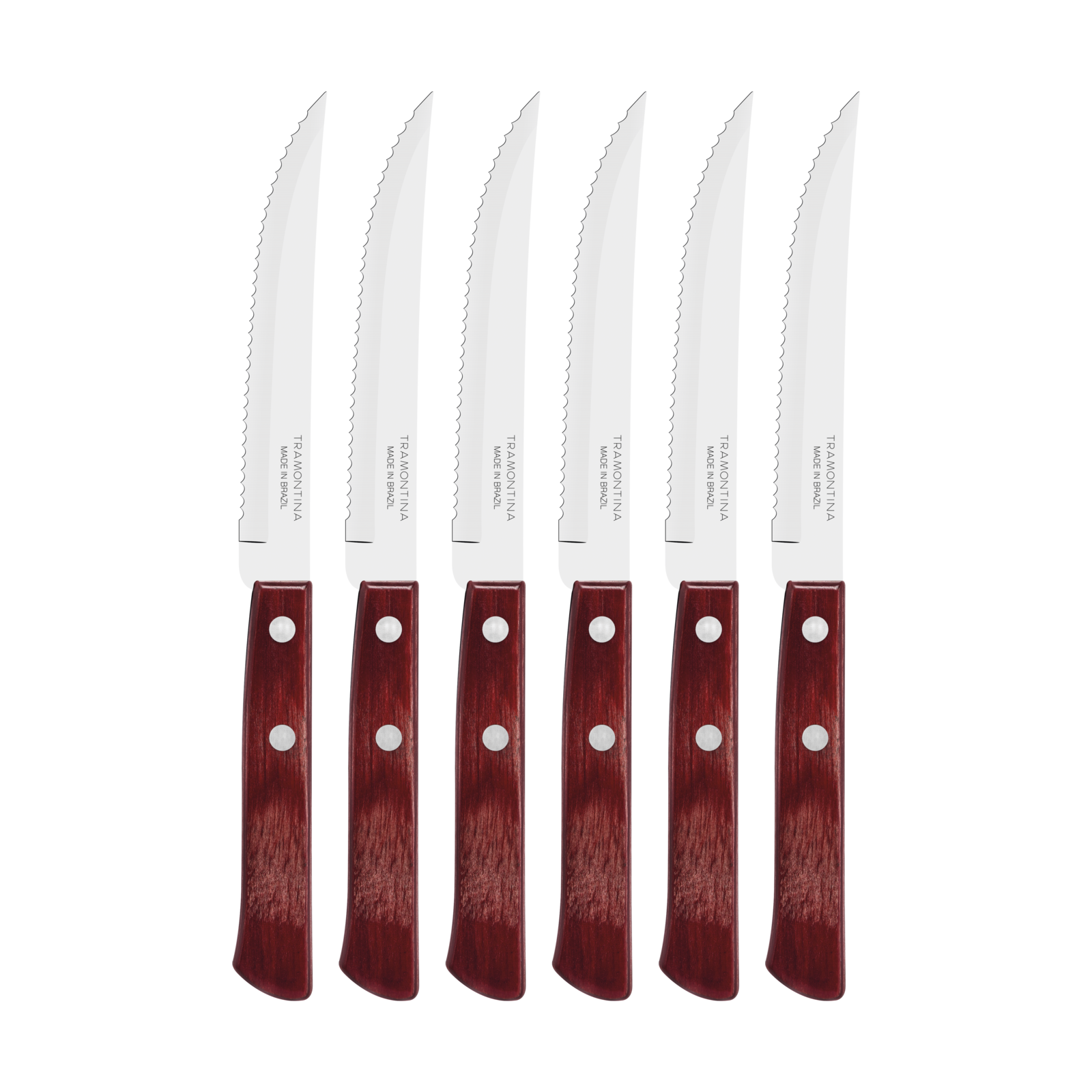 Polywood Steak Knives Set of 6 - Red