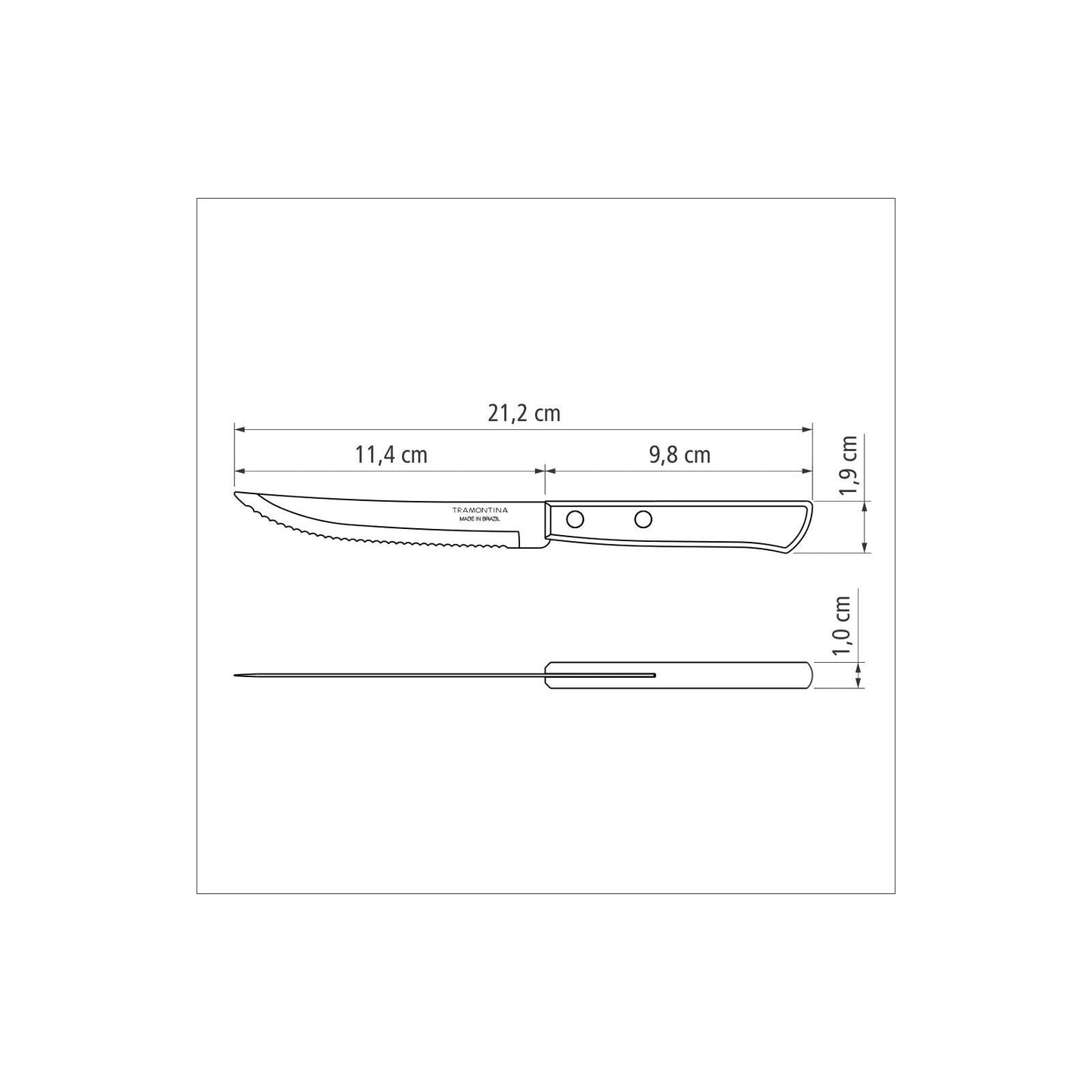Polywood Steak Knives Set of 6 - Red