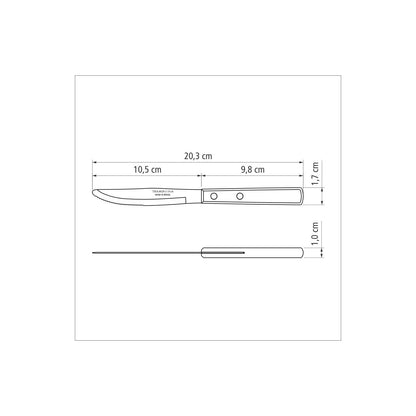 Polywood Steak Knife 10 cm/ 4in - Red