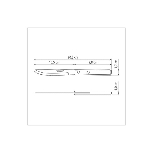 Polywood Steak Knife 10 cm/ 4in - Red