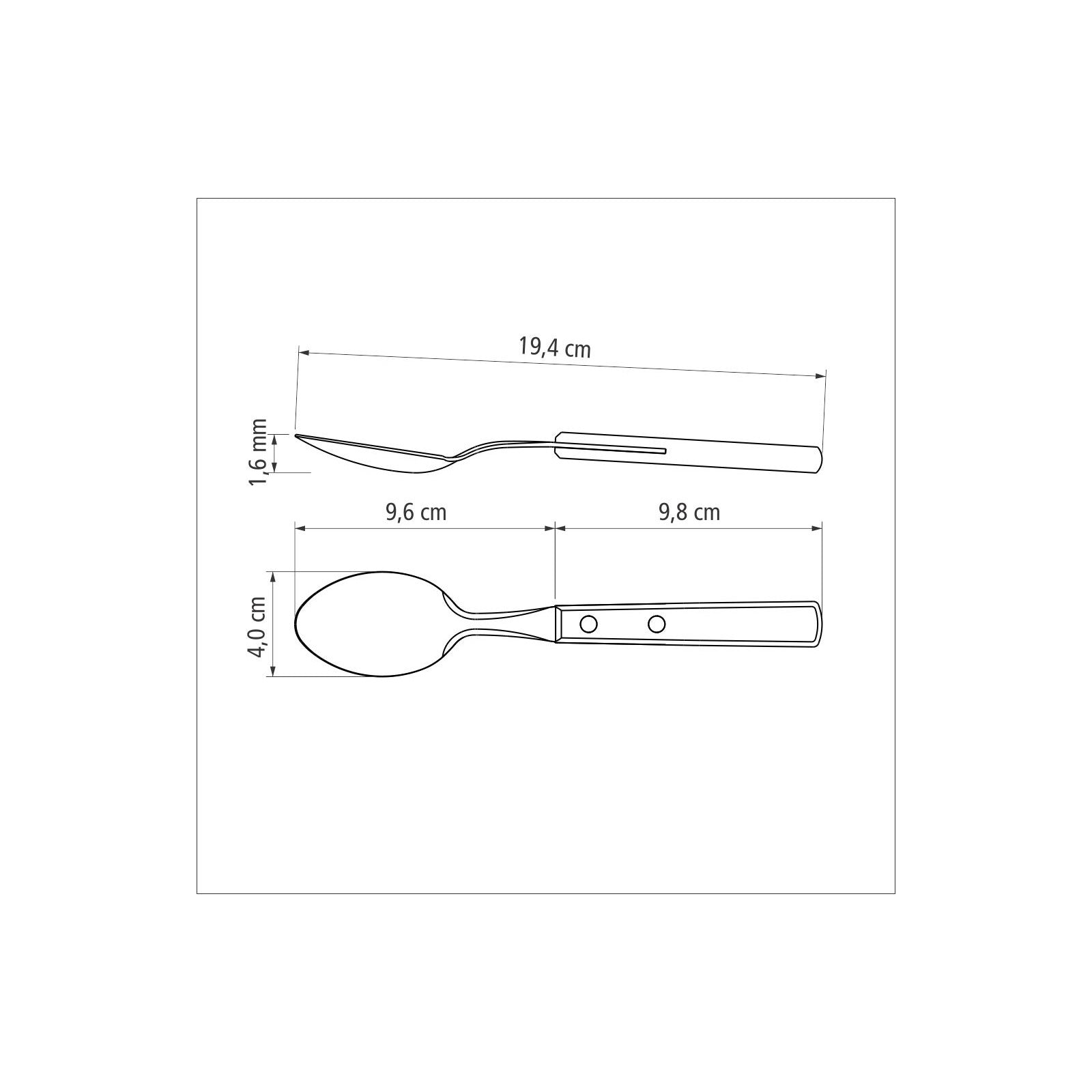 Polywood Table Spoons Set of 6 - Red