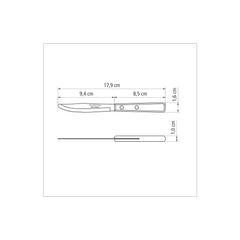 Polywood Dessert Knife 7 cm/ 3in - Red
