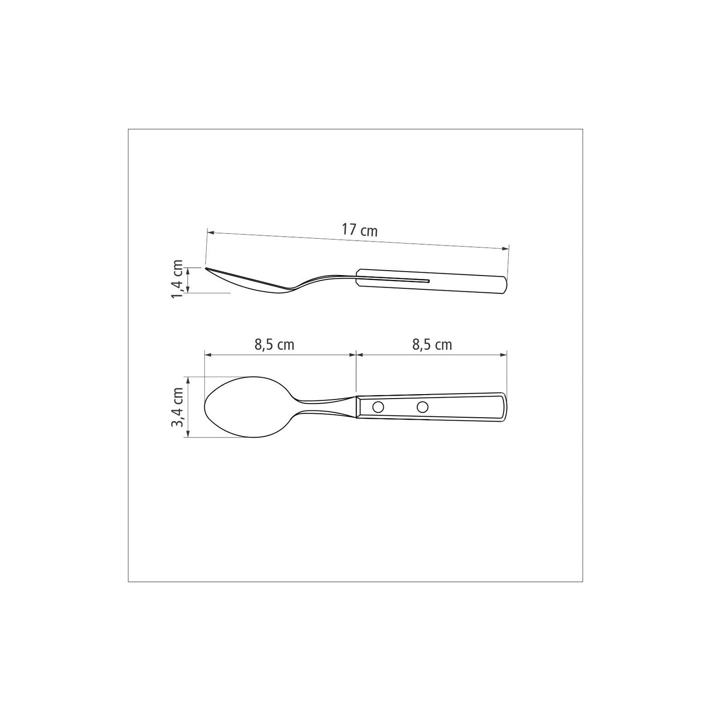 Polywood Dessert Spoon - Red