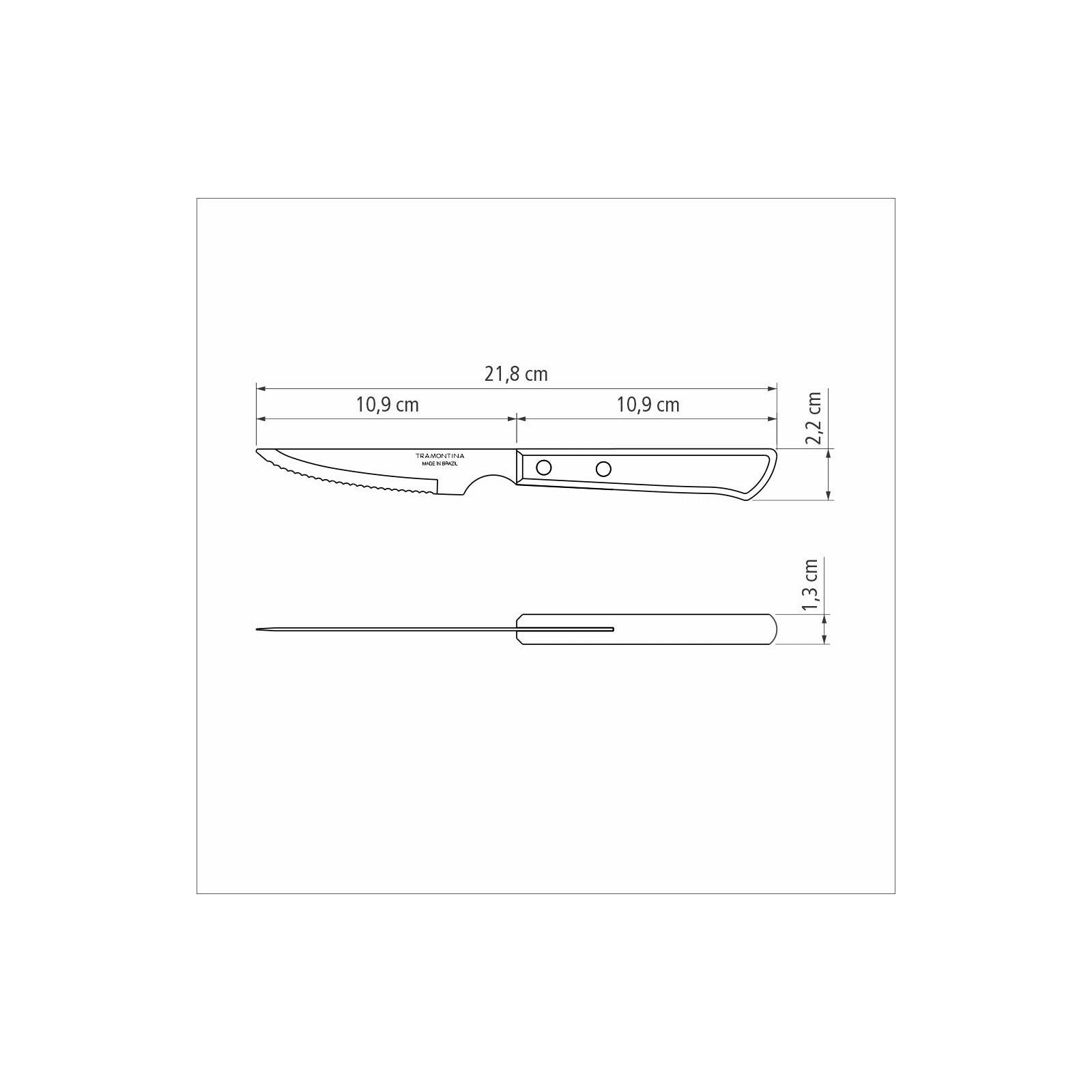 Polywood Steak Knife 10 cm/ 4in - Brown