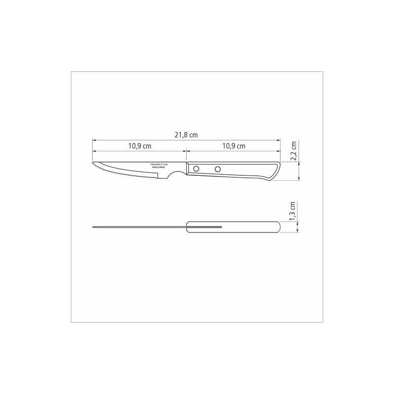 Polywood Steak Knife 10 cm/ 4in - Brown