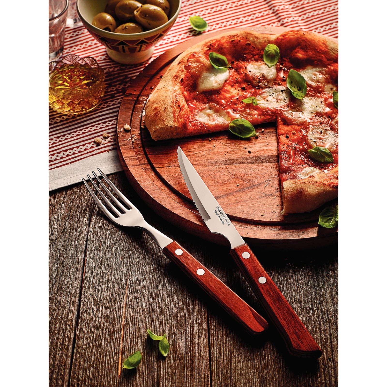 Polywood Steak Knife 10 cm/ 4in - Brown