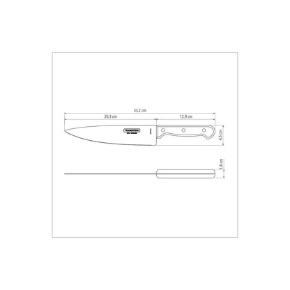 Polywood Chef Knife 20 cm/ 8in - Brown