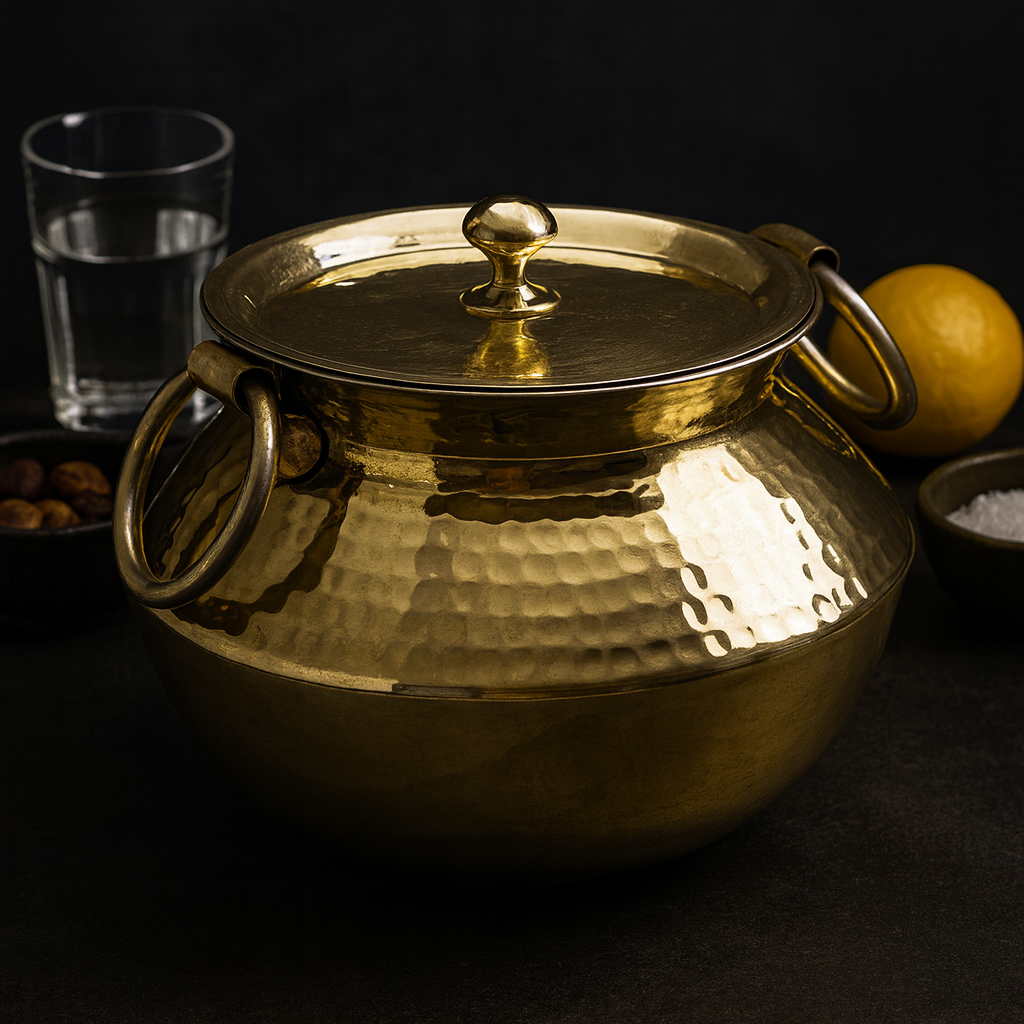 Brass Patili / Degchi - Naturally Non Stick , Non Toxic, Teflon Free