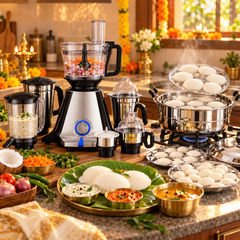 Preethi Zodiac-X 750W Anniversary Edition + Praylady 21 Idli Multi Kadai Combo-3