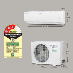 Voltas 1.5 Ton 3 Star Inverter Split AC | 100% Copper | 5 in 1 Maha Adjustable Cooling | Anti Dust Filter | Low Noise Level (183V Vectra Platina, White)