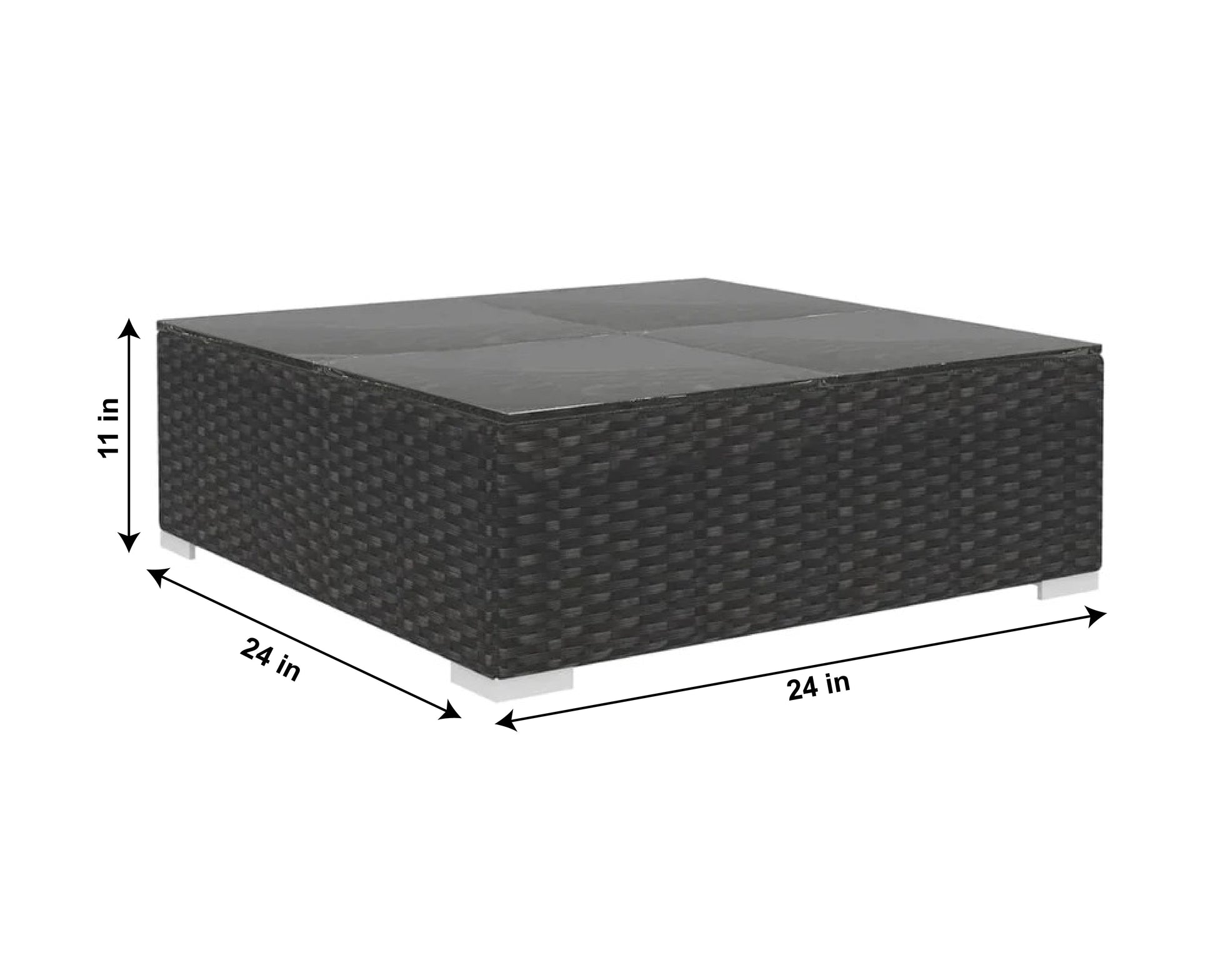 Looks Outdoor Swimming Poolside Lounger With  1 Side Table (Black + Grey)