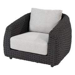 Deskoy Outdoor Garden Balcony Sofa Set 2 Seater, 2 Single seater and 1 Center Table Set, Braid & Rope (Black)