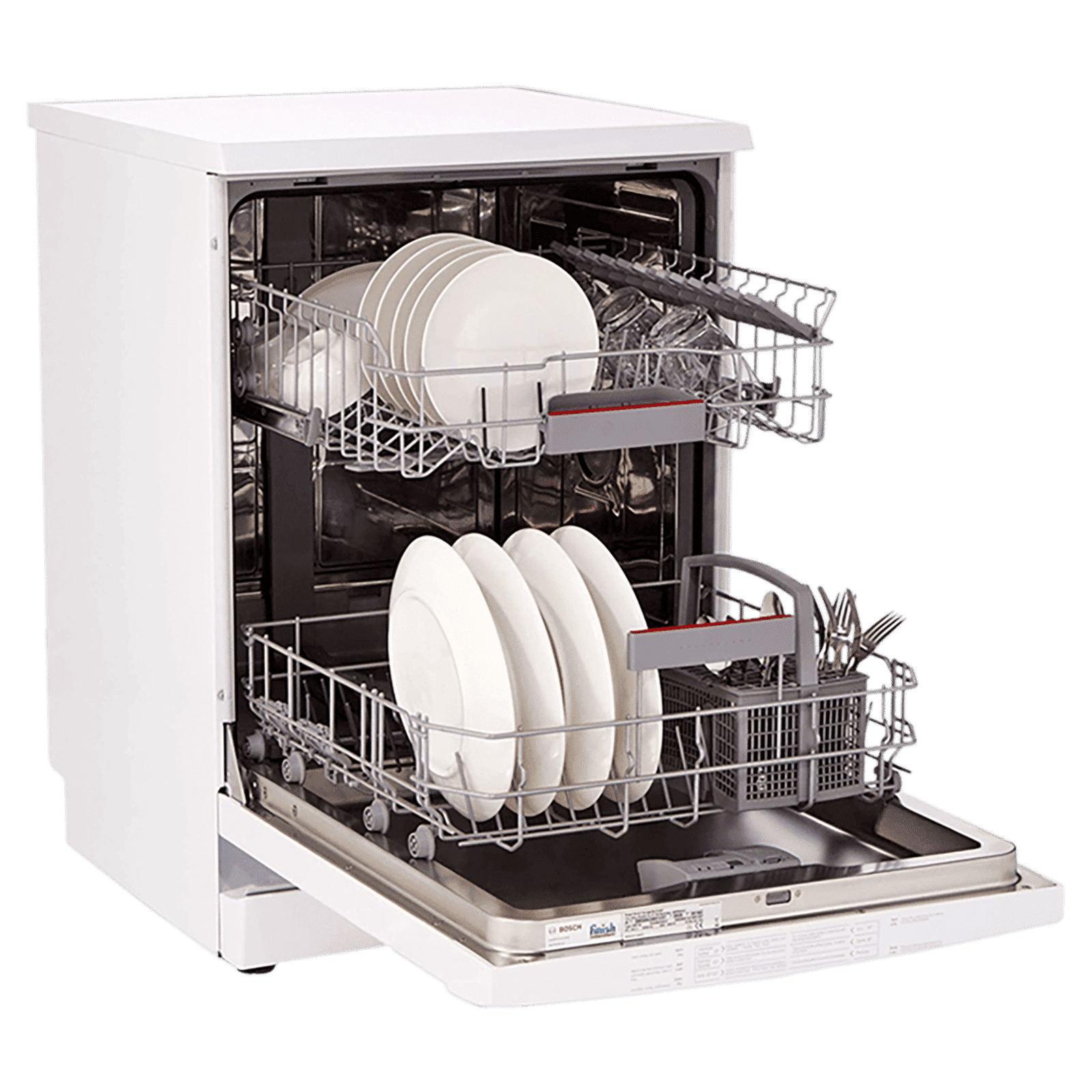 BOSCH Series 6 13 Place Settings Free Standing Dishwasher with Glass Protection Technology (White)