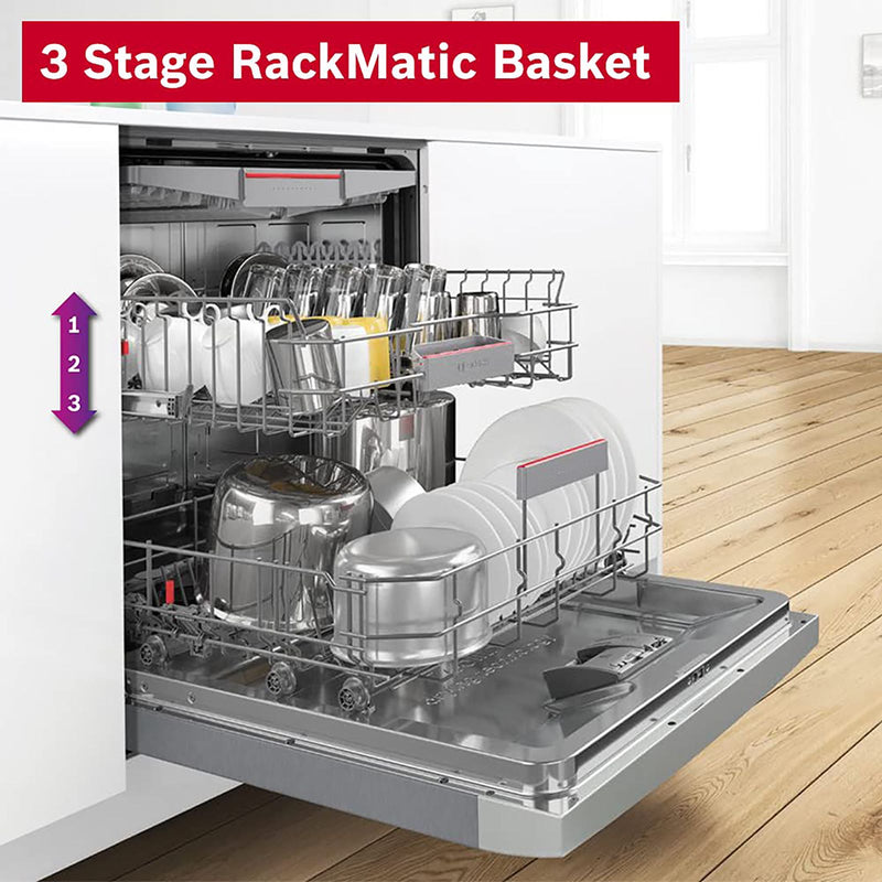 BOSCH Series 6 13 Place Settings Free Standing Dishwasher with Glass Protection Technology (Silver Inox)