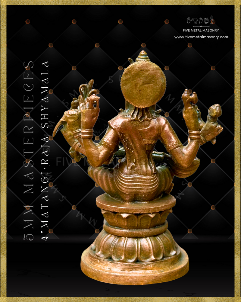 Matangi/Raja Shyamala  Panchaloha Bronze Icon - 4"-  Masterpieces Collection