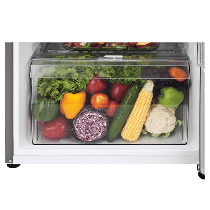LG 242 Litres 2 Star Frost Free Double Door Refrigerator with Multi Air Flow (GL-N292DDSY, Dazzle Steel)