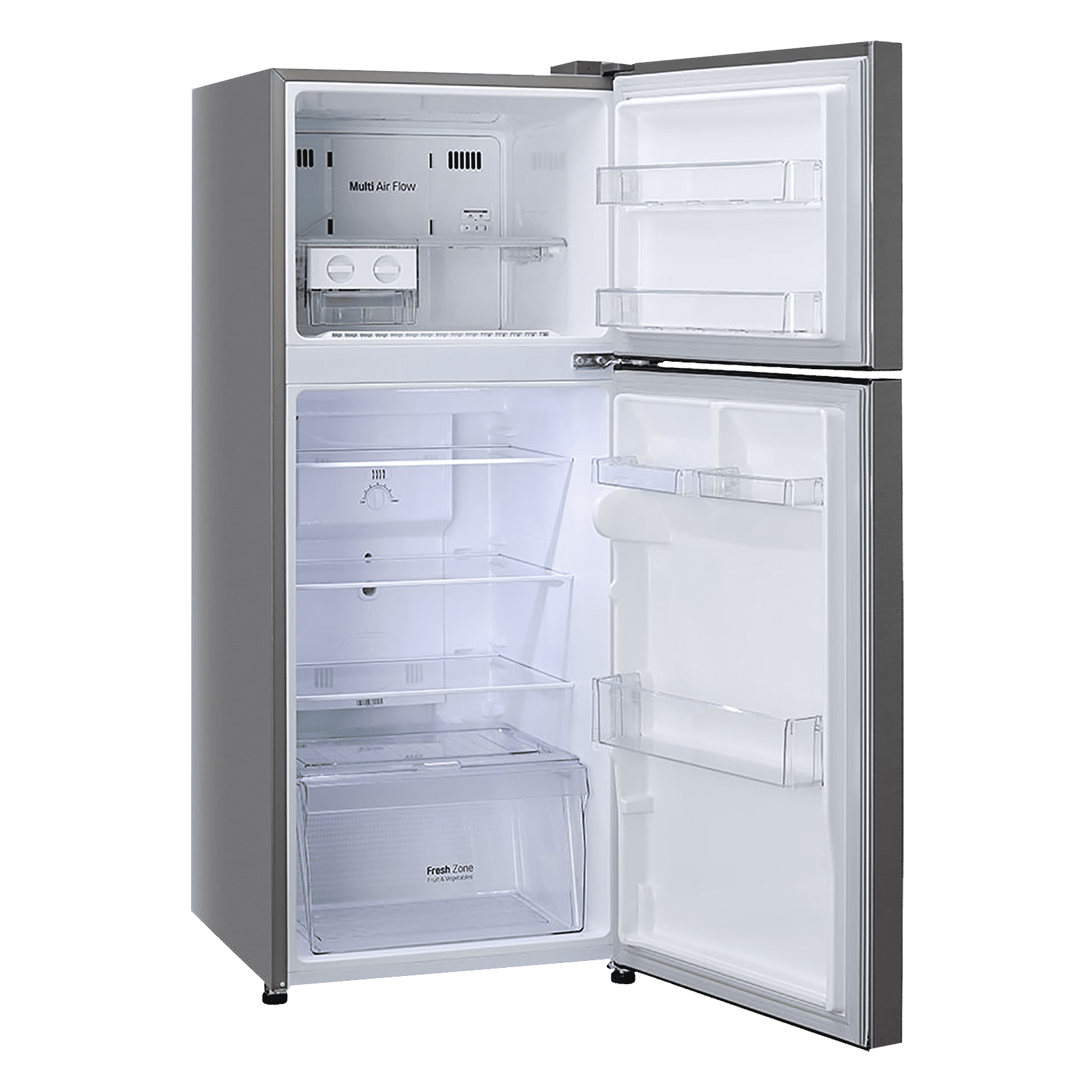 LG 242 Litres 2 Star Frost Free Double Door Refrigerator with Multi Air Flow (GL-N292DDSY, Dazzle Steel)