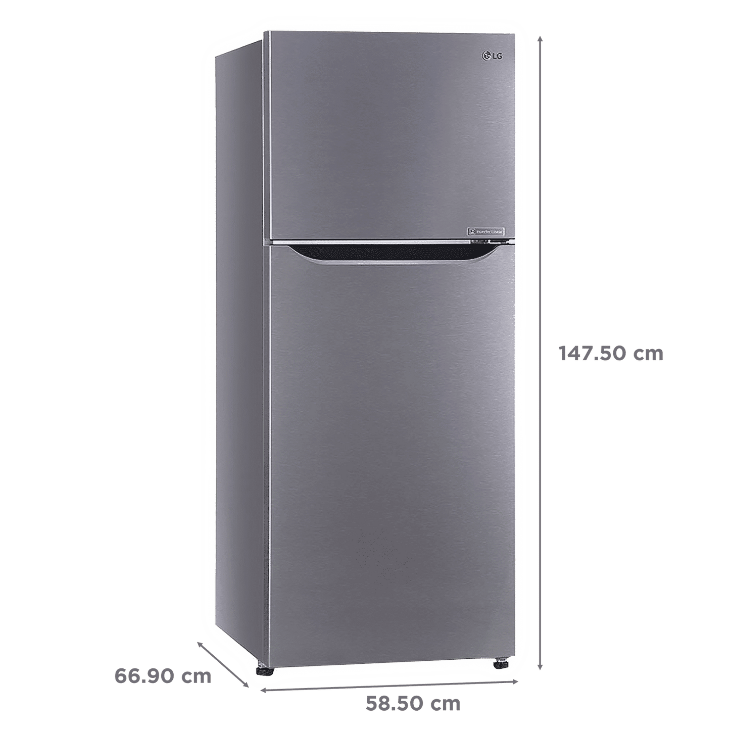 LG 242 Litres 2 Star Frost Free Double Door Refrigerator with Multi Air Flow (GL-N292DDSY, Dazzle Steel)