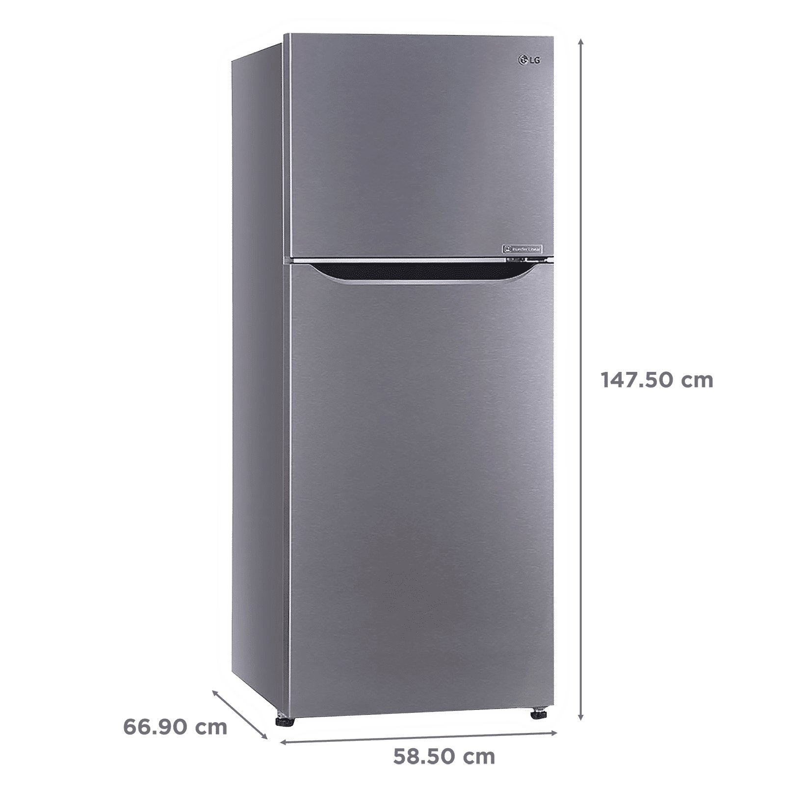 LG 242 Litres 2 Star Frost Free Double Door Refrigerator with Multi Air Flow (GL-N292DDSY, Dazzle Steel)
