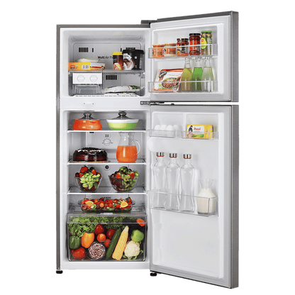 LG 242 Litres 2 Star Frost Free Double Door Refrigerator with Multi Air Flow (GL-N292DDSY, Dazzle Steel)