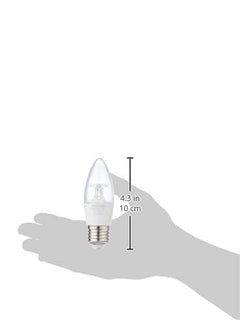 Philips 4-Watt 400-lumen Clear Candle E27 Base (Warm White) - Decorative, Ambience for Chandeliers
