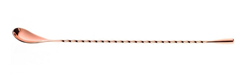 Dynore Stainless Steel Copper Plated Twisted Design Teardrop Bar Spoon/Mixing Spoon/Cocktail Mixing Spoon/Stirring Spoon