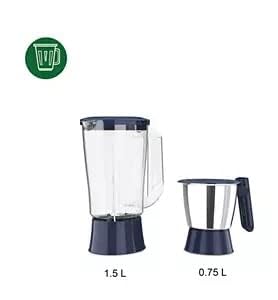 Philips HL7567/03 500W Juicer Mixer Grinder with 2 Stainless Steel Jars, 3 Speed Control with Pulse