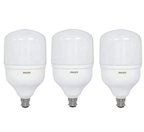 Philips Stellar Bright Base B22 50-Watt LED Bulb (Pack of 3) (Cool Day Light) (High Wattage, Super Bright